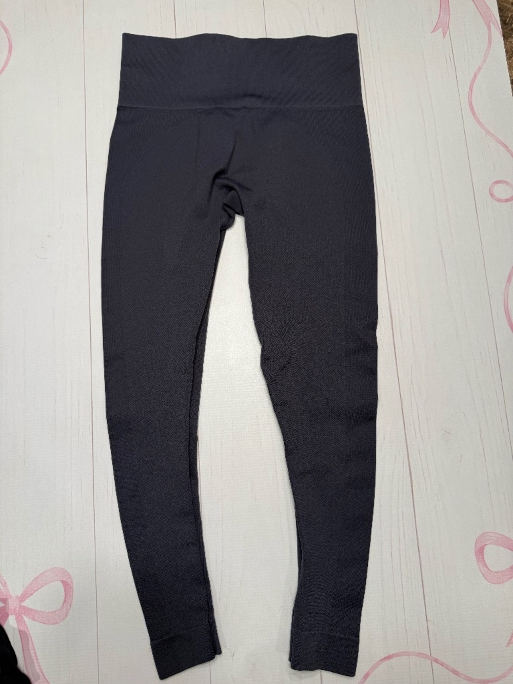 SET Active Seamless Ribbed Black Leggings Size M